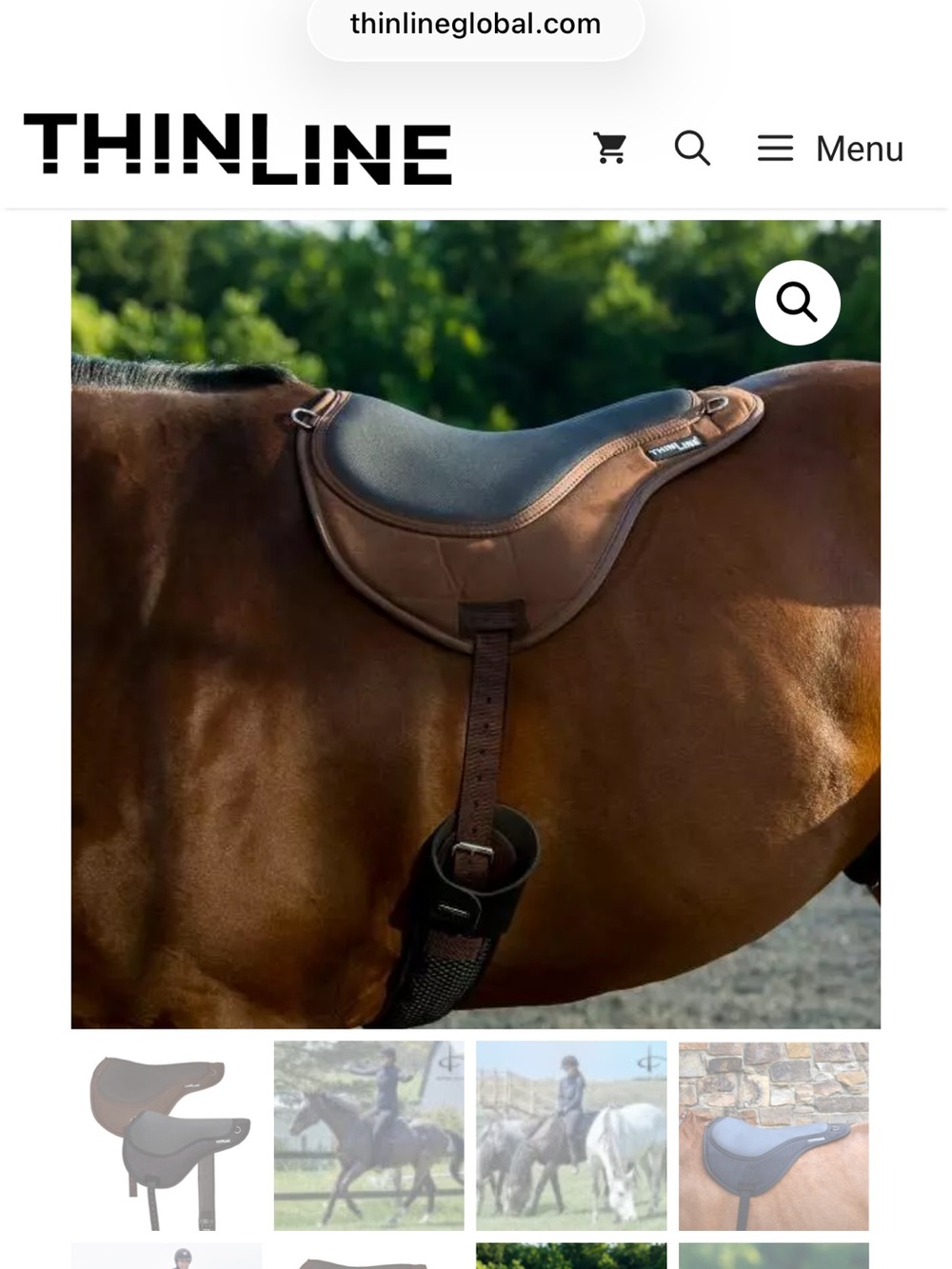Thinline Brown Bareback Pad - Picture 5 of 5